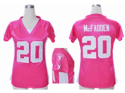 NEW Women Oakland Raiders 20 Darren McFadden pink jerseys(draft him ii top)