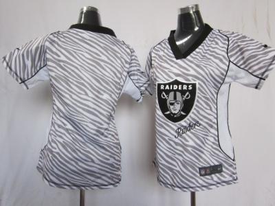 NEW Women Oakland Raiders blank jerseys(fem fan zebra)