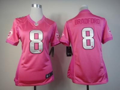 NEW Women St. Louis Rams #8 Sam Bradford Pink Jerseys(love s)