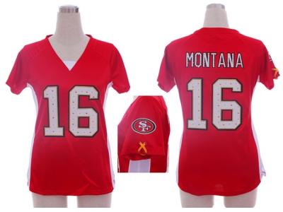 NEW Women san francisco 49ers #16 joe Montana jerseys(draft him ii top)