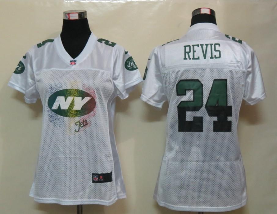 NEW Womens New York Jets 24 Revis White Jerseys