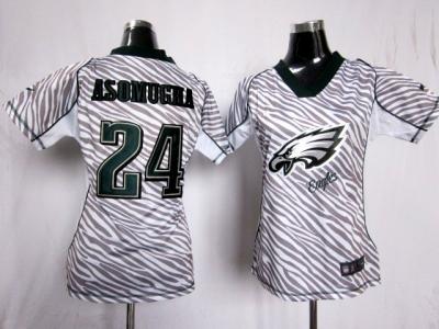 NEW Womens Philadelphia Eagles #24 Asomugha jerseys(fem fan zebra)