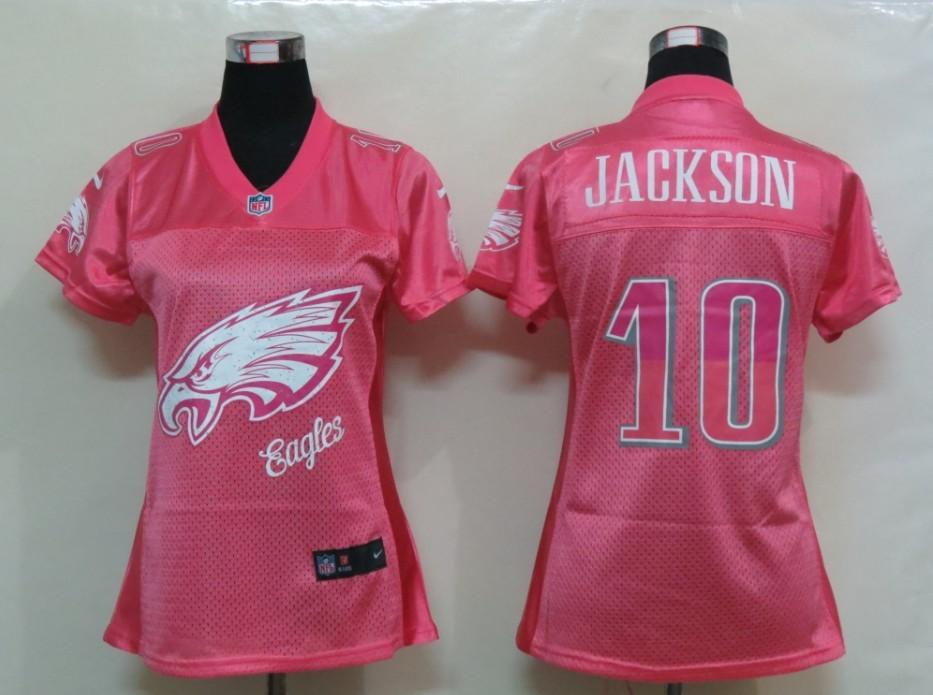 NEW Womens Philadelphia Eagles 10 Jackson Pink Jerseys