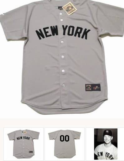 NEW YORK YANKEES Majestic 1960's Cooperstown Away Jersey Customized
