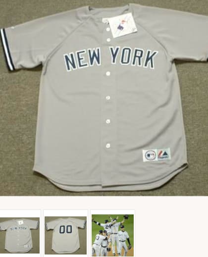 NEW YORK YANKEES Majestic Throwback Away Jersey Customized