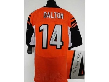 NEW jerseys cincinnati bengals #14 dalton Orange(Elite signature)