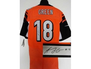 NEW jerseys cincinnati bengals #18 green Orange(Elite signature)