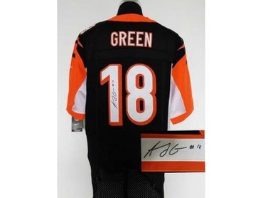 NEW jerseys cincinnati bengals #18 green black(Elite signature)