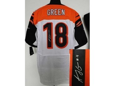 NEW jerseys cincinnati bengals #18 green white(Elite signature)
