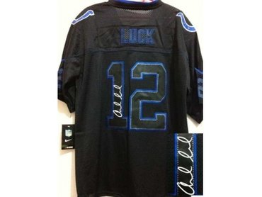 NEW jerseys indianapolis colts #12 luck black(Elite lights out signature)
