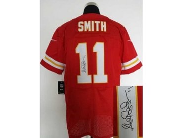 NEW jerseys kansas city chiefs #11 smith Red(Elite signature)