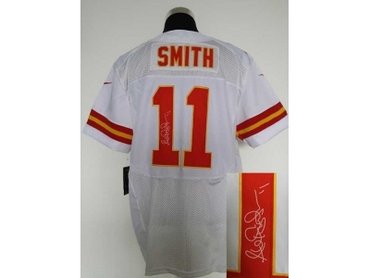 NEW jerseys kansas city chiefs #11 smith white(Elite signature)