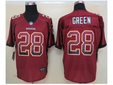 NEW jerseys washington redskins #28 green burgundy red(Elite drift fashion)
