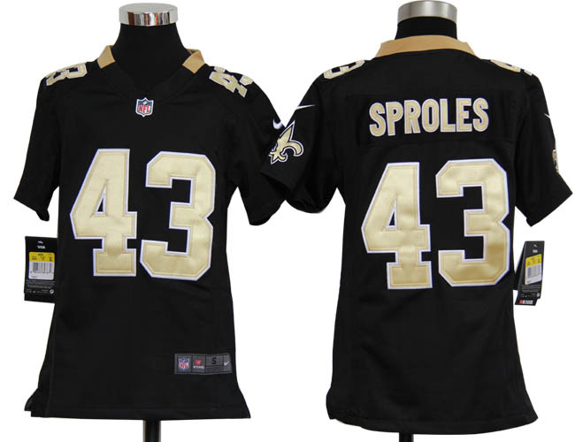 NEW nfl youth new orleans saints 43 darren sproles black jerseys