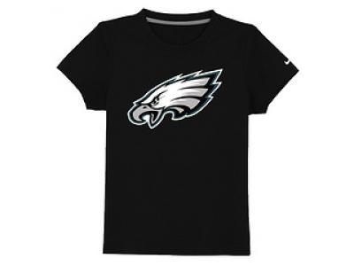 NEW philadelphia eagles authentic logo youth T-Shirt black
