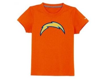 NEW san diego chargers sideline legend authentic logo youth T-Shirt orange