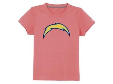 NEW san diego chargers sideline legend authentic logo youth T-Shirt pink