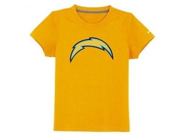 NEW san diego chargers sideline legend authentic logo youth T-Shirt yellow
