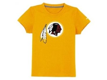 NEW washington redskins logo youth T-Shirt Yellow
