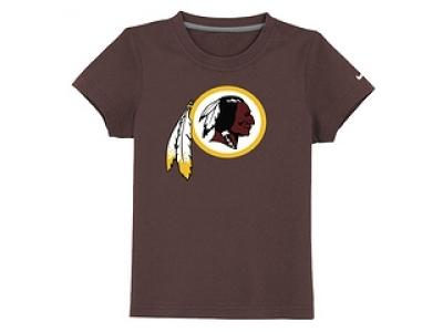 NEW washington redskins logo youth T-Shirt brown