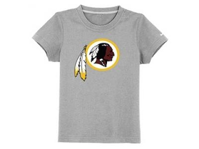 NEW washington redskins logo youth T-Shirt lt.grey