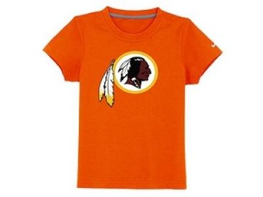 NEW washington redskins logo youth T-Shirt orange
