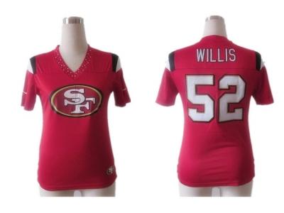 NEW women NFL San Francisco 49ers #52 Patrick Willis field flirt fashion red(2012)