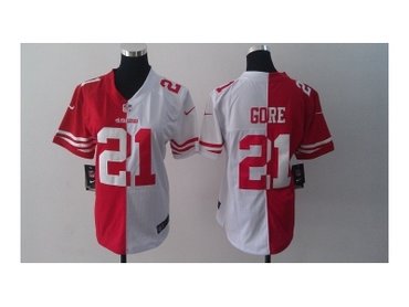 NEW women San Francisco 49ers 21 Frank Gore white-red(Elite split
