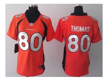 NEW women jerseys denver broncos #80 thomas orange
