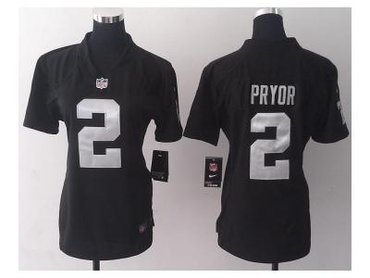 NEW women jerseys oakland raiders #2 pryor black