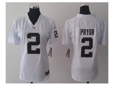 NEW women jerseys oakland raiders #2 pryor white