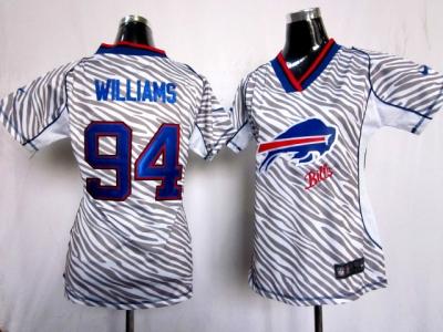 NEW women nfl buffalo bills #94 Williams jerseys(fem fan zebra)
