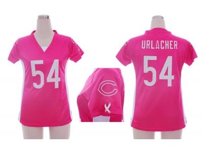 NEW women nfl chicago bears #54 urlacher pink jerseys(draft him ii top)