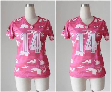NEW women nfl jerseys Cincinnati Bengals #14 Andy Dalton pink(fashion camo)
