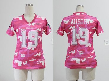 NEW women nfl jerseys Dallas cowboys #19 Miles Austin pink(fashion camo)