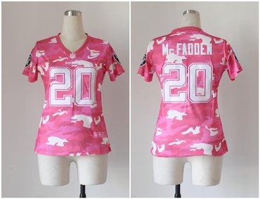 NEW women nfl jerseys Oakland Raiders 20 Darren McFadden pink(fashion camo)