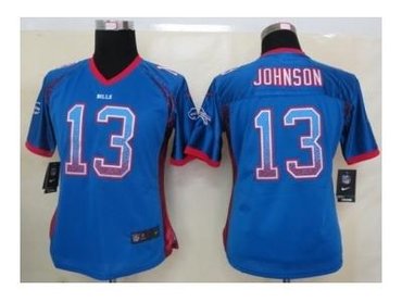 NEW women nfl jerseys buffalo bills #13 steve johnson blue(Elite drift fashion)
