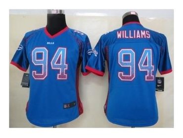 NEW women nfl jerseys buffalo bills #94 williams blue(Elite drift fashion)