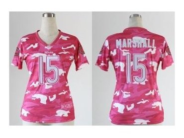 NEW women nfl jerseys chicago bears #15 marshall pink(fashion camo)