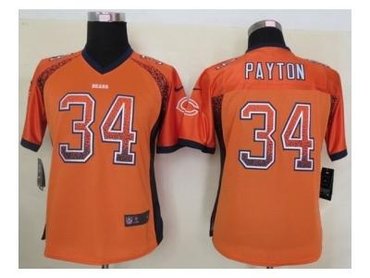 NEW women nfl jerseys chicago bears #34 walter payton orange(Elite drift fashion)