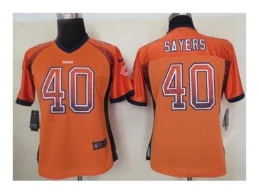 NEW women nfl jerseys chicago bears #40 gale sayers orange(Elite drift fashion)