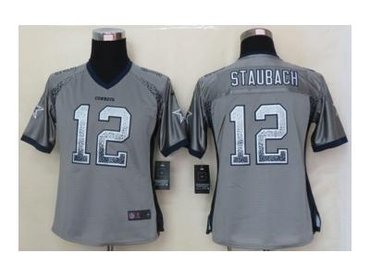 NEW women nfl jerseys dallas cowboys #12 roger staubach grey(Elite drift fashion)