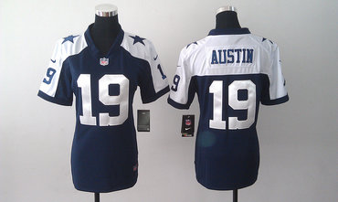 NEW women nfl jerseys dallas cowboys #19 austin thankgivings blue