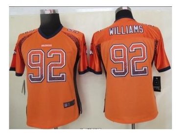 NEW women nfl jerseys denver broncos #92 williams orange(williams)(Elite drift fashion)