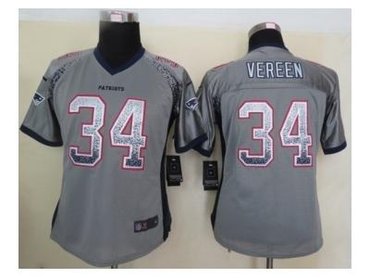 NEW women nfl jerseys new england patriots #34 shane vereen grey(Elite drift fashion)