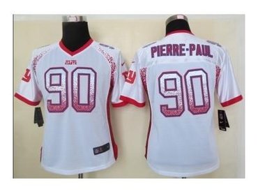 NEW women nfl jerseys new york giants #90 pierre-paul white(Elite drift fashion)