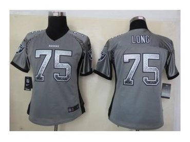 NEW women nfl jerseys oakland raiders #75 howie long grey(Elite drift fashion)