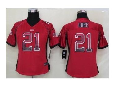 NEW women nfl jerseys san francisco 49ers #21 frank gore red(Elite drift fashion)