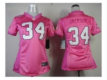 NEW women oakland raiders #34 jackson pink jerseys[love]