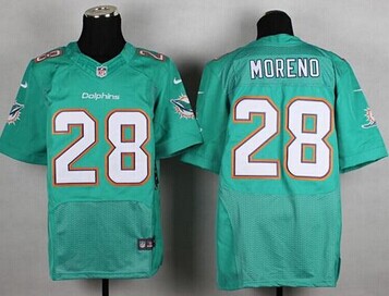 NEWD olphins #28 Knowshon Moreno Aqua Green Team Color NFL Elite Jersey